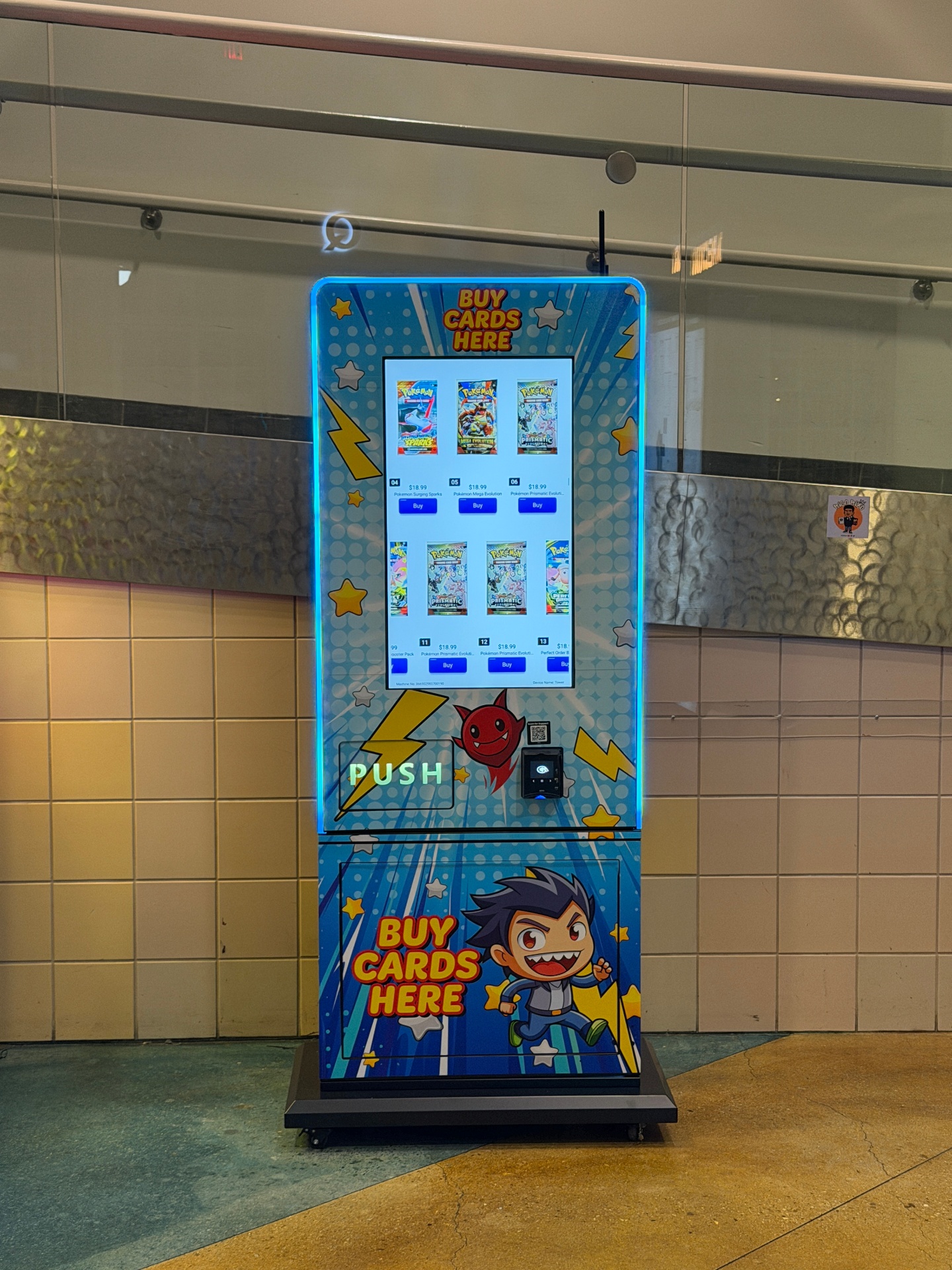 Slim Tower vending machine front view