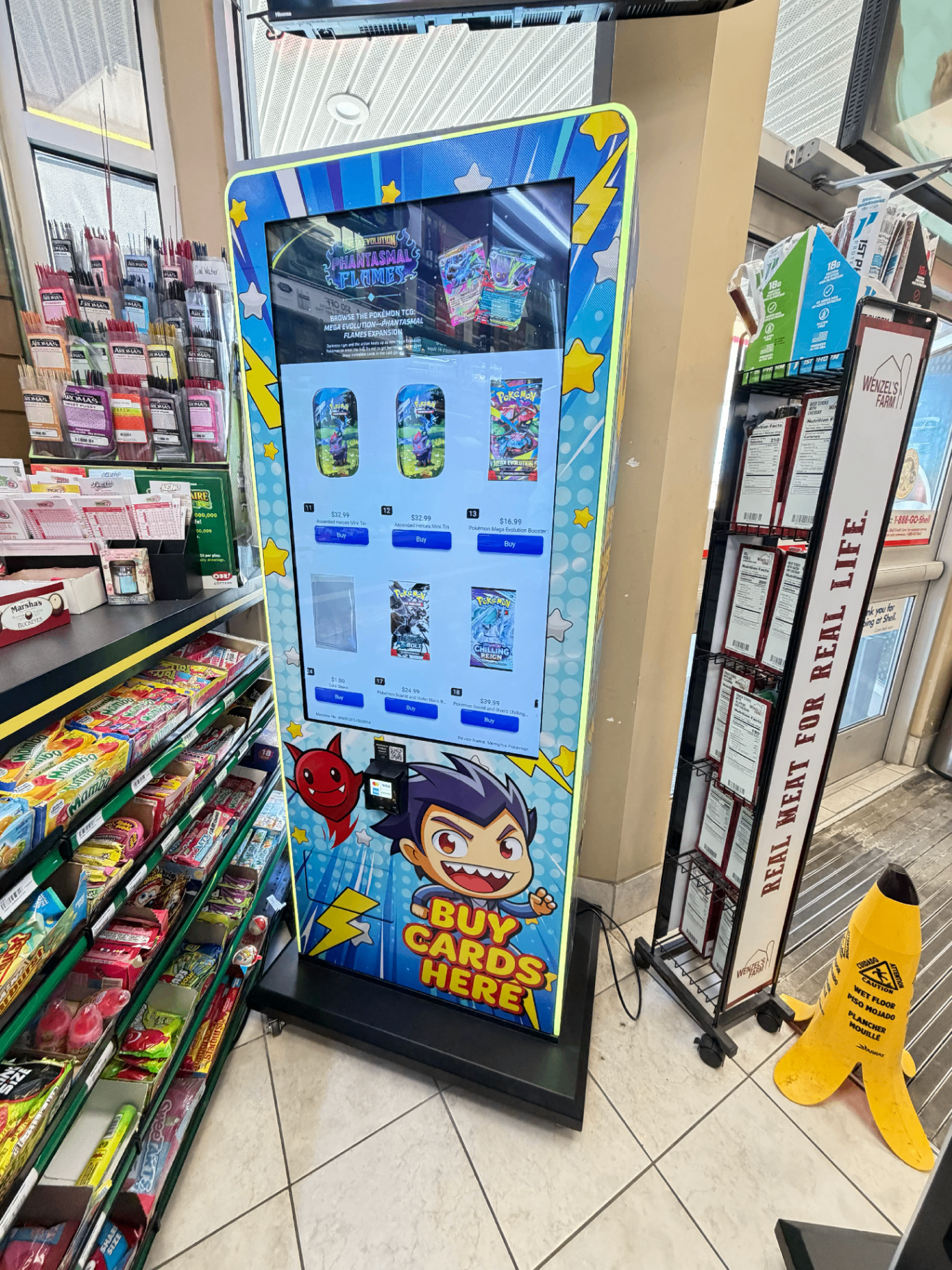 Slim Tower machine in a convenience store