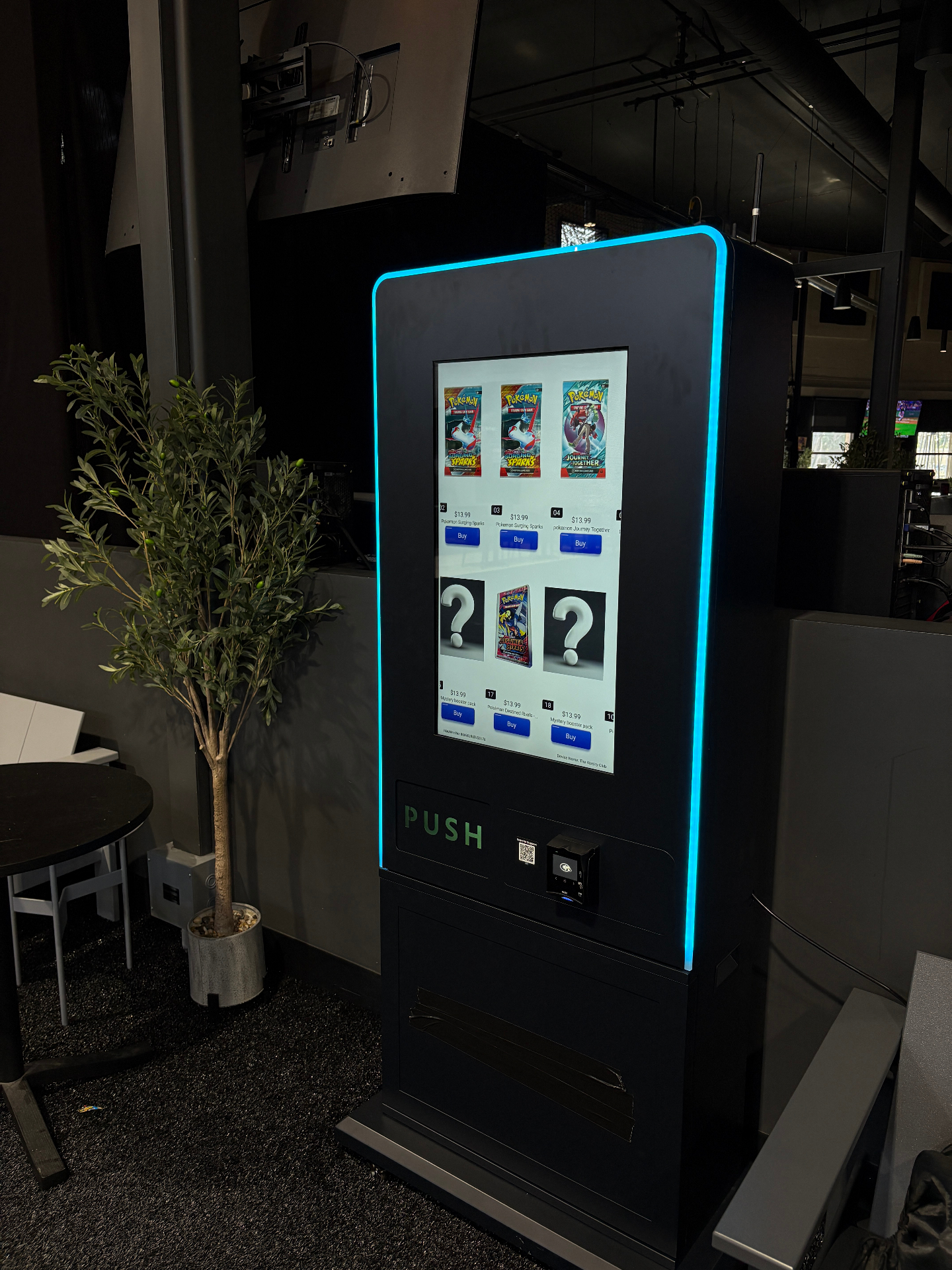 Slim Wall vending machine with touchscreen display